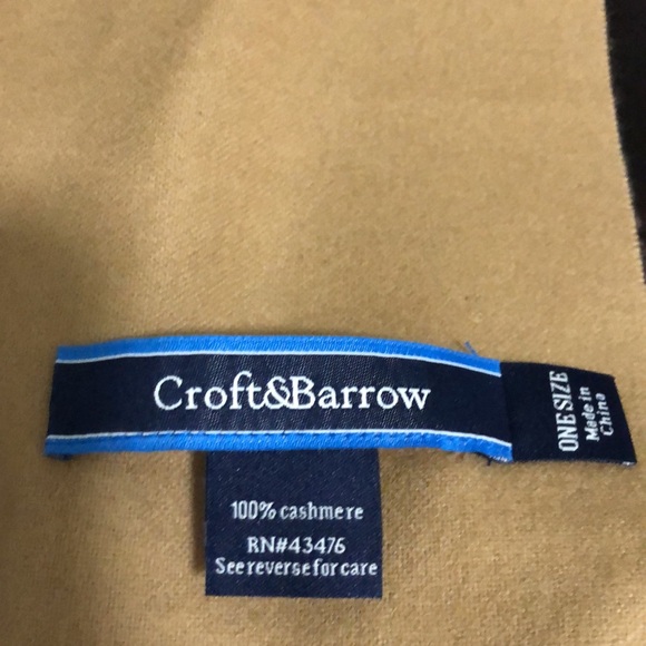 Croft & Barrow Tan Cashmere Scarf - Picture 6 of 6
